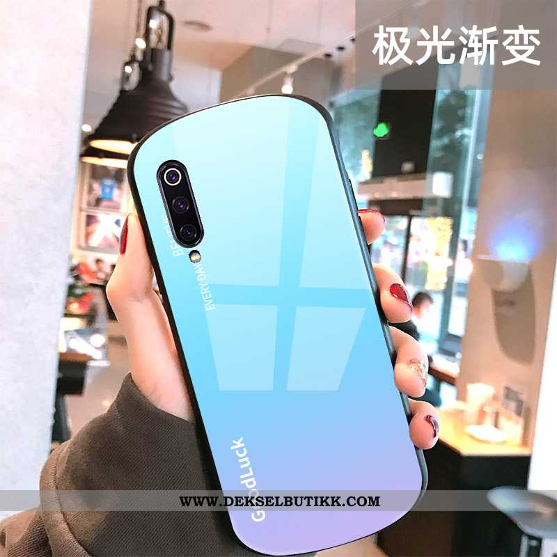 Deksel Xiaomi Mi 9 Glass Net Red Anti-fall Av Personlighet Blå, Etui Xiaomi Mi 9 Mote Billige