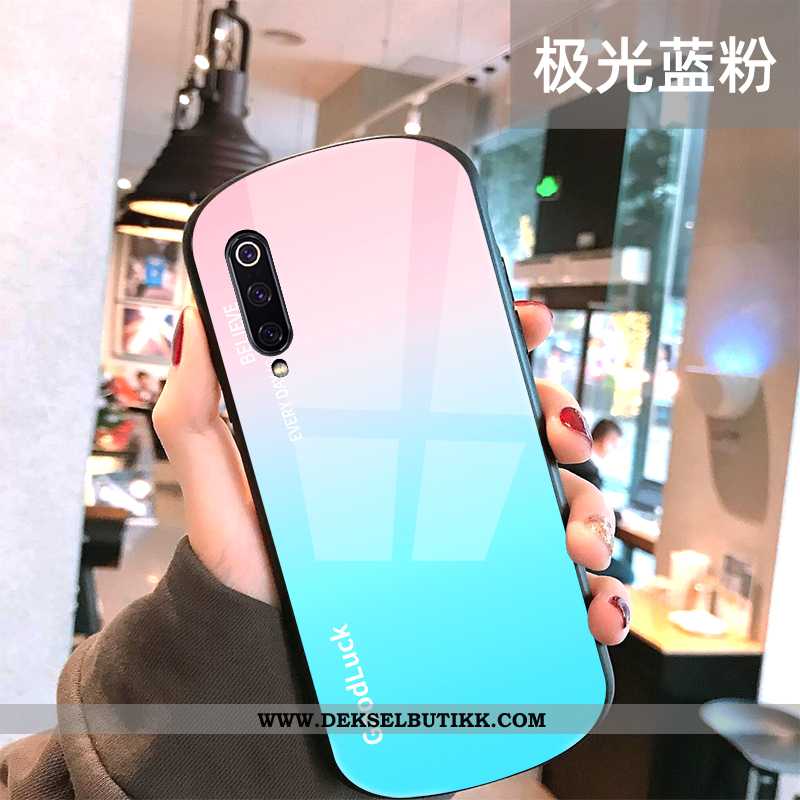 Deksel Xiaomi Mi 9 Glass Net Red Anti-fall Av Personlighet Blå, Etui Xiaomi Mi 9 Mote Billige