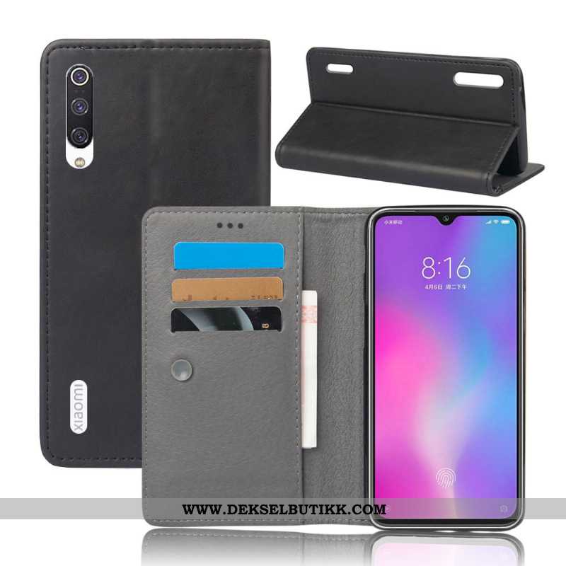 Deksel Xiaomi Mi 9 Lite Beskyttelse Folio Orange Kort Oransje, Etui Xiaomi Mi 9 Lite Skinndeksel Bil