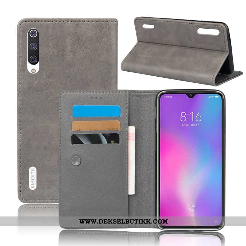 Deksel Xiaomi Mi 9 Lite Beskyttelse Folio Orange Kort Oransje, Etui Xiaomi Mi 9 Lite Skinndeksel Bil