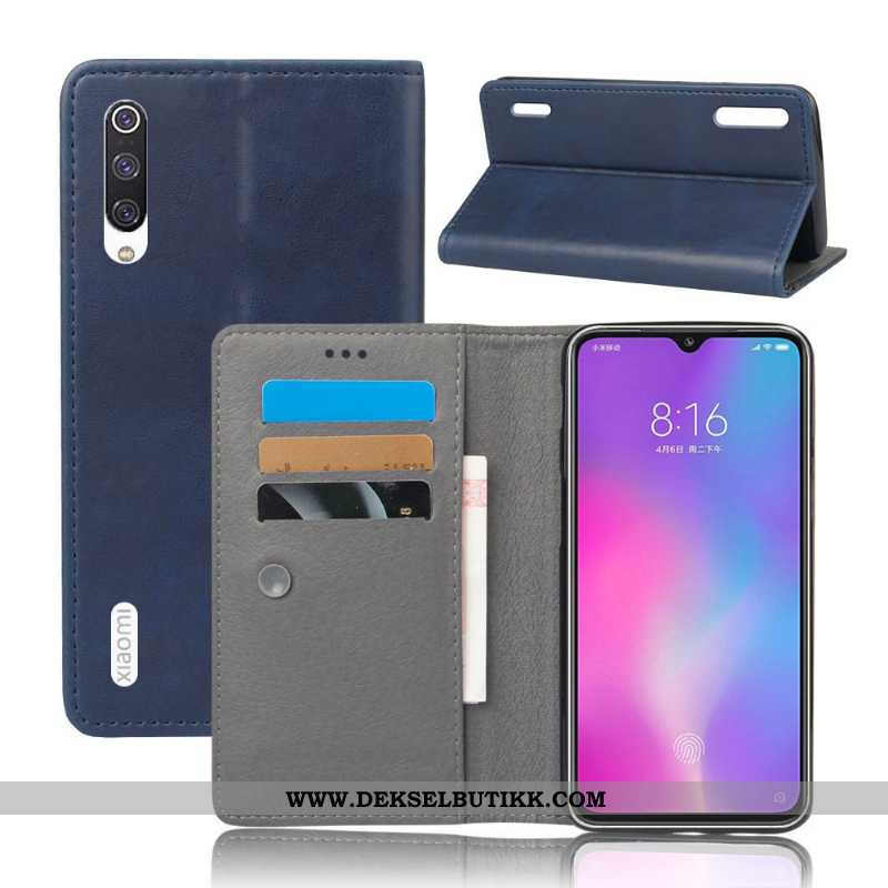 Deksel Xiaomi Mi 9 Lite Beskyttelse Folio Orange Kort Oransje, Etui Xiaomi Mi 9 Lite Skinndeksel Bil