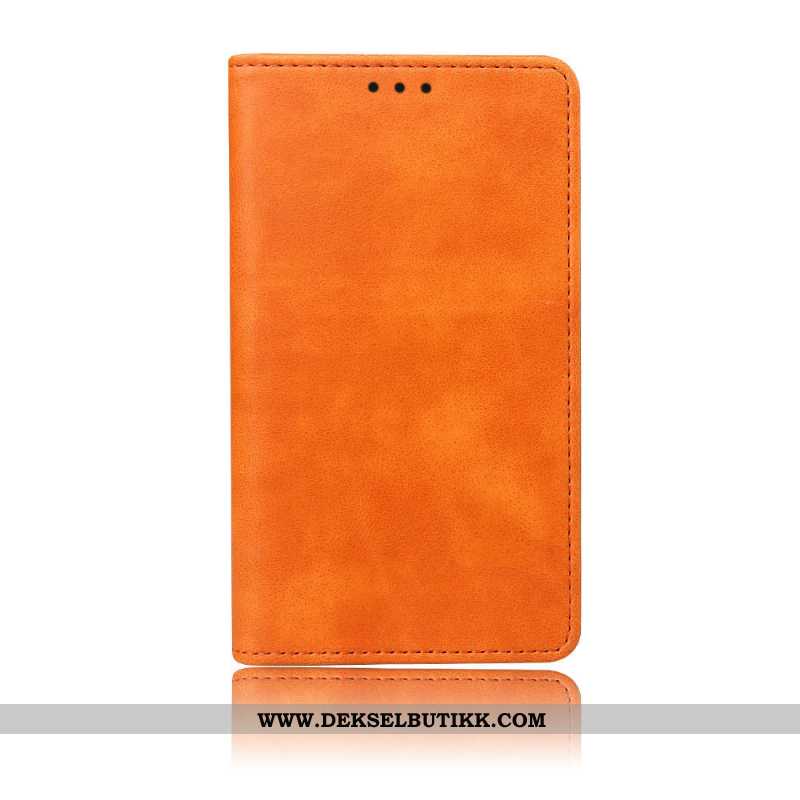 Deksel Xiaomi Mi 9 Lite Beskyttelse Folio Orange Kort Oransje, Etui Xiaomi Mi 9 Lite Skinndeksel Bil