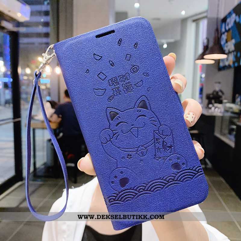 Deksel Xiaomi Mi 9 Lite Silikon Anti-fall Katt Blå, Etui Xiaomi Mi 9 Lite Beskyttelse Billige