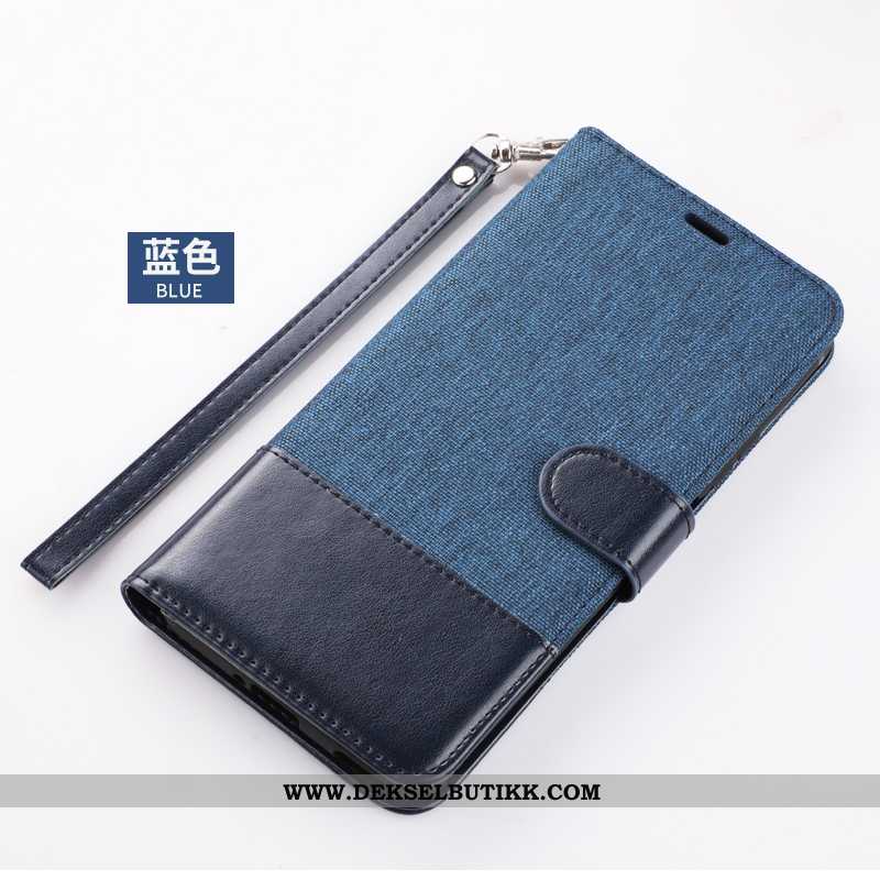 Deksel Xiaomi Mi 9 Lite Skinndeksel Mobiltelefon Folio Anti-fall Blå, Etui Xiaomi Mi 9 Lite Billig