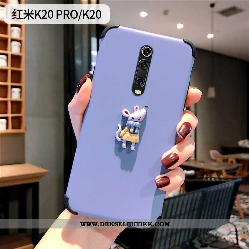 Deksel Xiaomi Mi 9t Kreativ Rød Nubuck Silikon Blå, Etui Xiaomi Mi 9t Cartoon Til Salgs