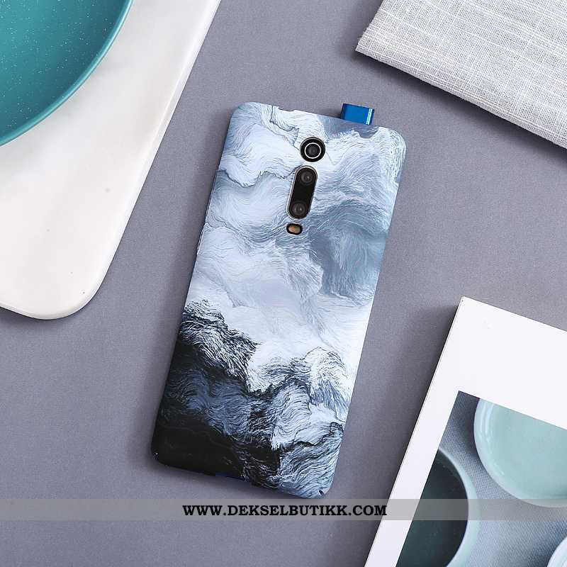 Deksel Xiaomi Mi 9t Ultra Nubuck Av Personlighet Anti-fall Blå, Etui Xiaomi Mi 9t Tynne Billige