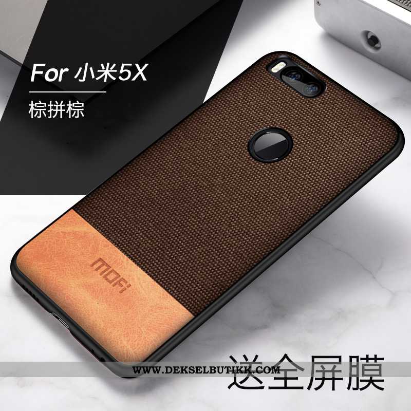 Deksel Xiaomi Mi A1 Myke Alt Inkludert Liten Nubuck Brun, Etui Xiaomi Mi A1 Silikon Tilbud