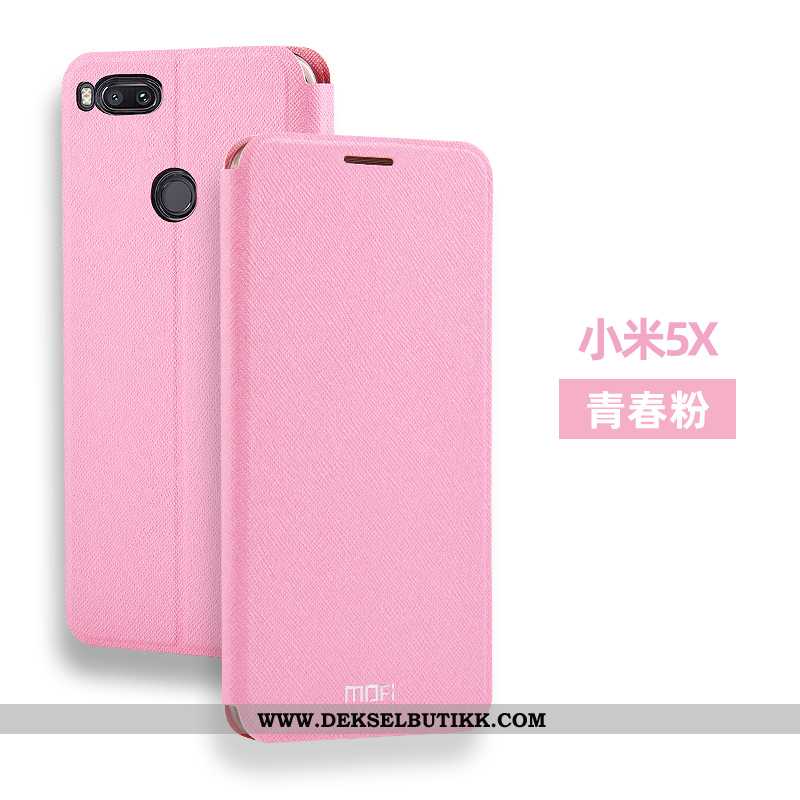 Deksel Xiaomi Mi A1 Skinndeksel Liten Rosa Clamshell, Etui Xiaomi Mi A1 Myke Billige