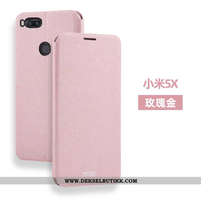 Deksel Xiaomi Mi A1 Skinndeksel Liten Rosa Clamshell, Etui Xiaomi Mi A1 Myke Billige