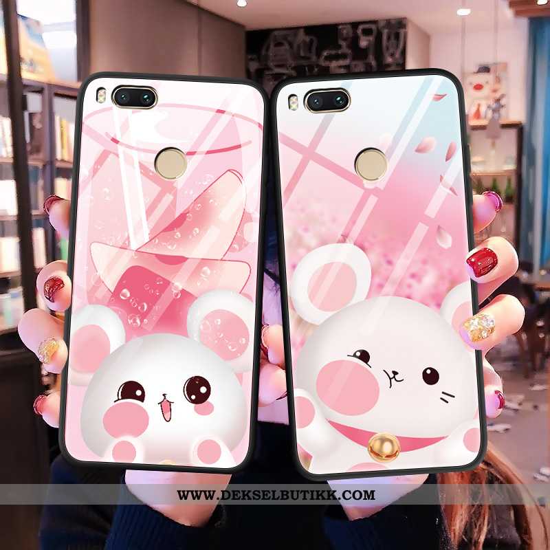 Deksel Xiaomi Mi A1 Trend Lovers Glass Vakker Rosa, Etui Xiaomi Mi A1 Myke Billige