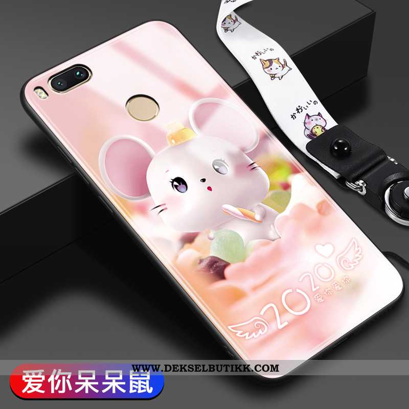 Deksel Xiaomi Mi A1 Trend Lovers Glass Vakker Rosa, Etui Xiaomi Mi A1 Myke Billige