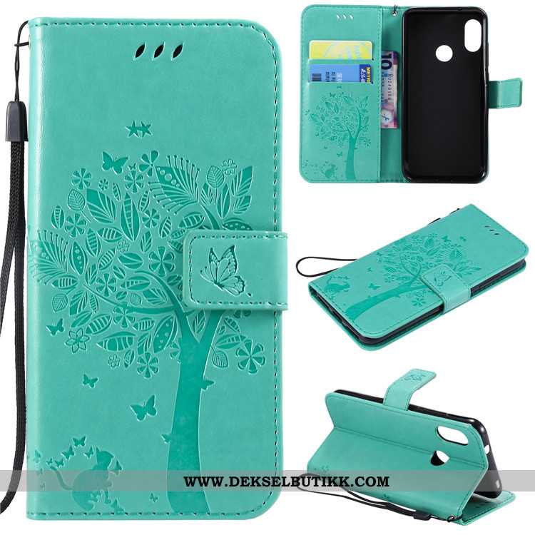 Deksel Xiaomi Mi A2 Lite Beskyttelse Anti-fall Alt Inkludert Folio Grønn, Etui Xiaomi Mi A2 Lite Ski