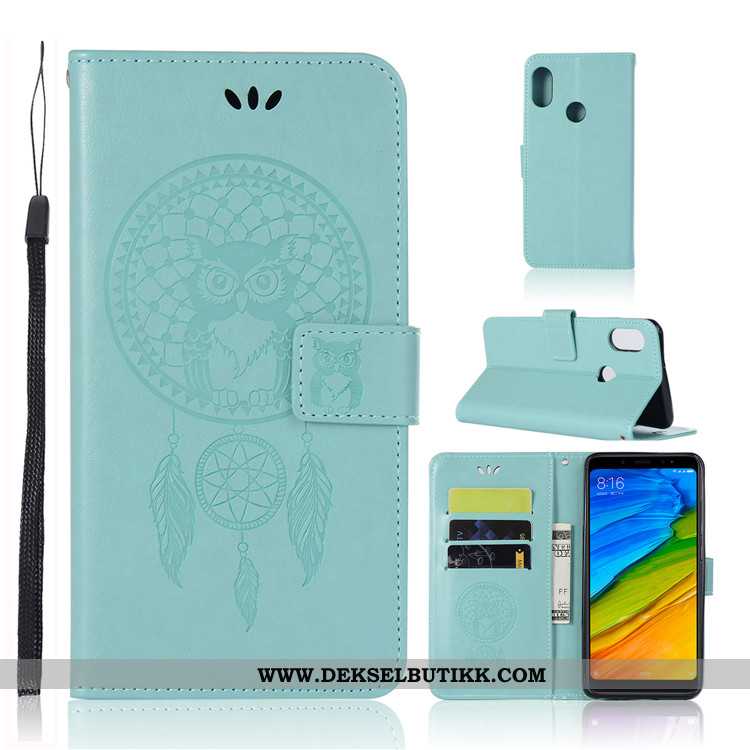 Deksel Xiaomi Mi A2 Lite Beskyttelse Anti-fall Alt Inkludert Folio Grønn, Etui Xiaomi Mi A2 Lite Ski