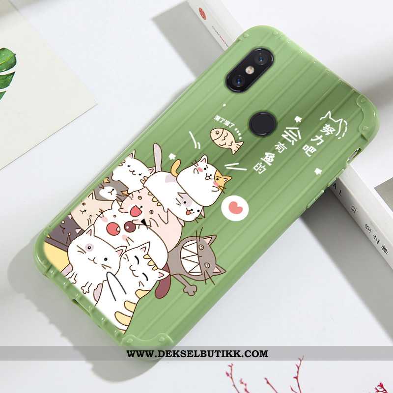 Deksel Xiaomi Mi A2 Lite Cartoon Mobiltelefon Silikon Anti-fall Grønn, Etui Xiaomi Mi A2 Lite Vakker