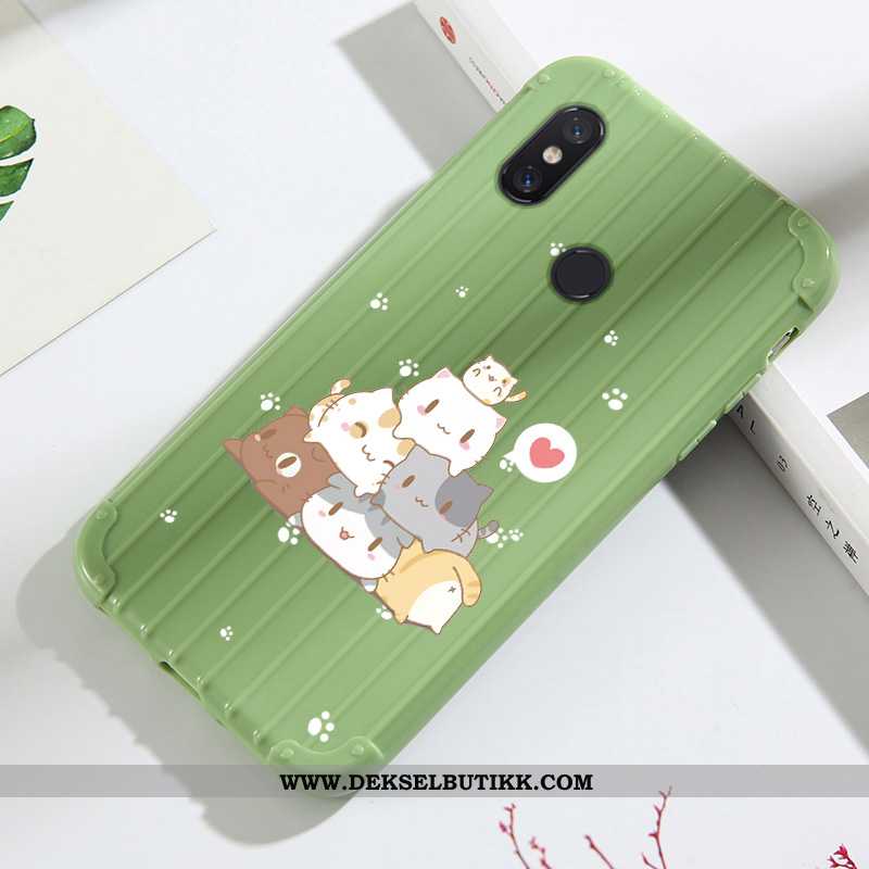 Deksel Xiaomi Mi A2 Lite Cartoon Mobiltelefon Silikon Anti-fall Grønn, Etui Xiaomi Mi A2 Lite Vakker