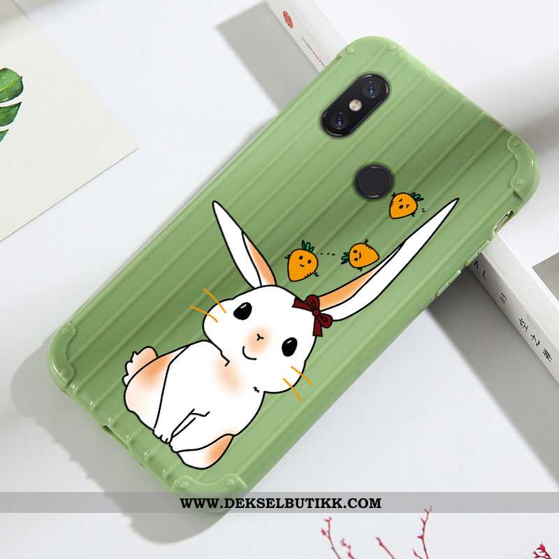 Deksel Xiaomi Mi A2 Lite Cartoon Mobiltelefon Silikon Anti-fall Grønn, Etui Xiaomi Mi A2 Lite Vakker