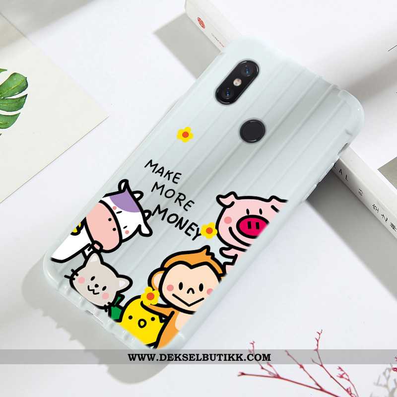 Deksel Xiaomi Mi A2 Lite Cartoon Mobiltelefon Silikon Anti-fall Grønn, Etui Xiaomi Mi A2 Lite Vakker