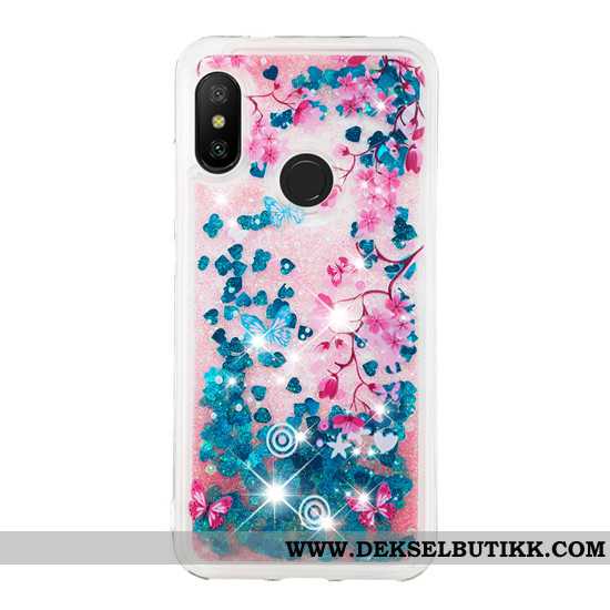 Deksel Xiaomi Mi A2 Lite Kreativ Mobiltelefon Rød Quicksand Lilla, Etui Xiaomi Mi A2 Lite Cartoon Bu