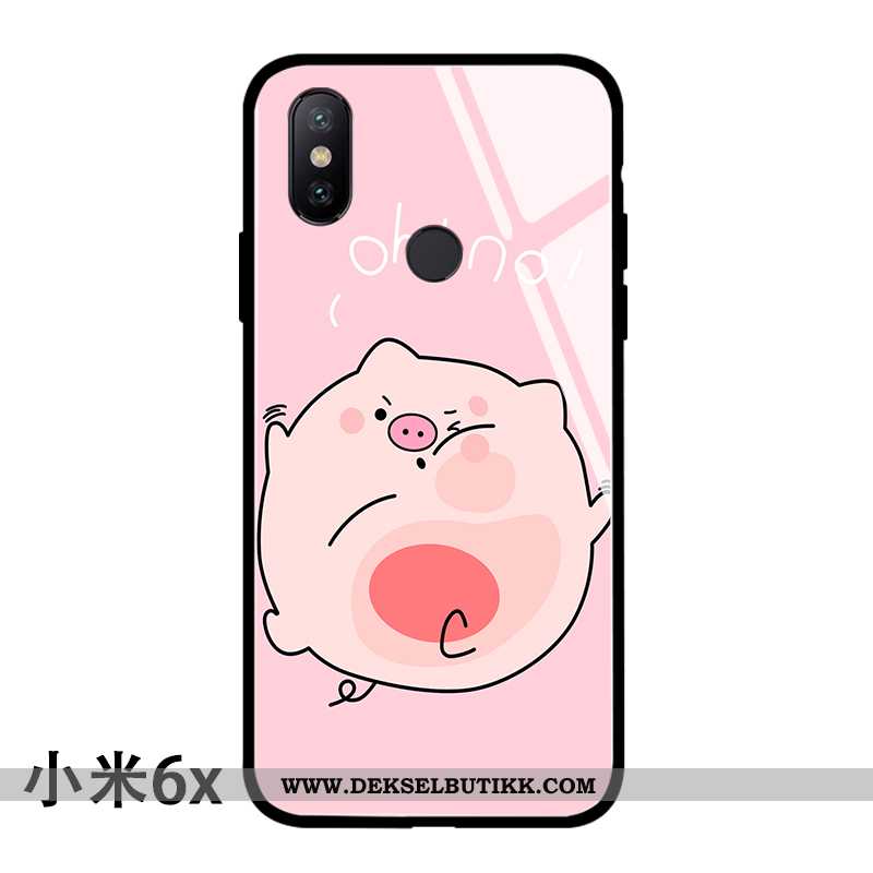 Deksel Xiaomi Mi A2 Silikon Myke Cartoon Mobiltelefon Rosa, Etui Xiaomi Mi A2 Glass På Nett