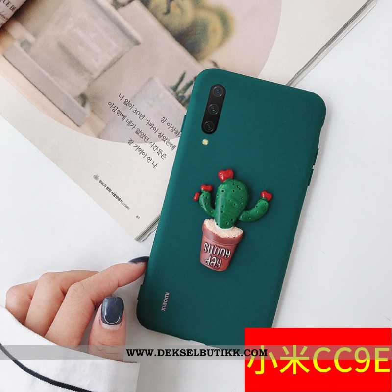 Deksel Xiaomi Mi A3 Silikon Nubuck Kreativ Av Personlighet Grønn, Etui Xiaomi Mi A3 Beskyttelse Tilb