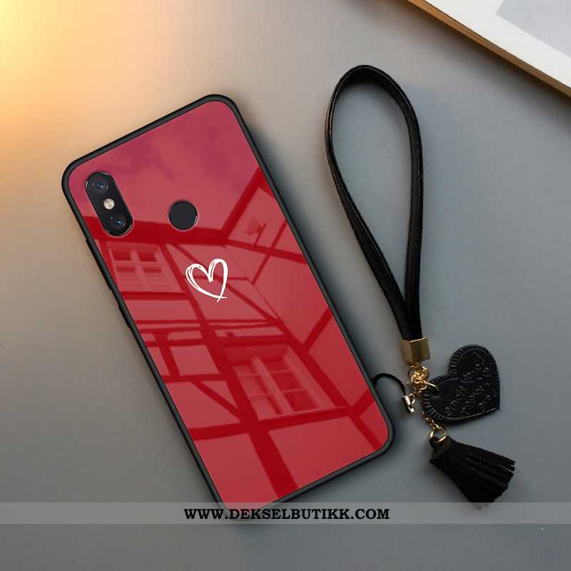 Deksel Xiaomi Mi Max 3 Glass Net Red Trend Svart, Etui Xiaomi Mi Max 3 Av Personlighet Butikk