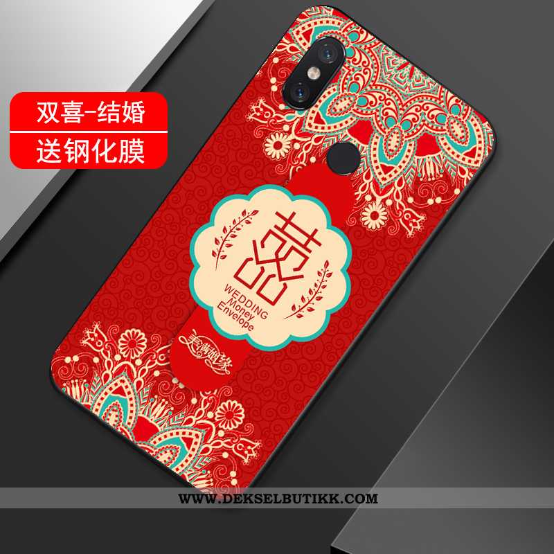 Deksel Xiaomi Mi Max 3 Silikon Trend Net Red Joyous Rød, Etui Xiaomi Mi Max 3 Beskyttelse Salg