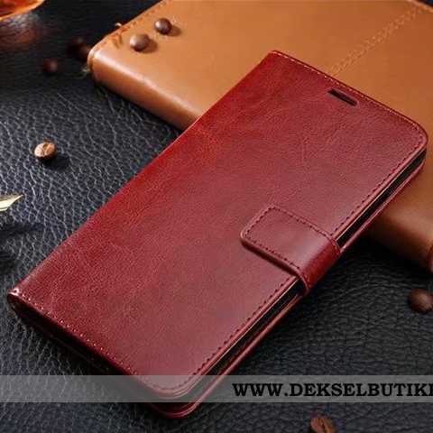 Deksel Xiaomi Mi Max 3 Skinndeksel Folio Vin Rød Silikon Burgunder, Etui Xiaomi Mi Max 3 Lommebok Bi