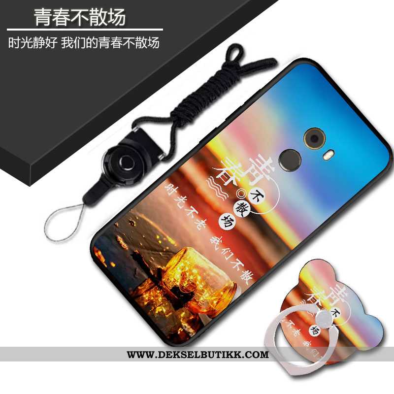 Deksel Xiaomi Mi Mix 2 Cartoon Hengende Ornamenter Liten Mobiltelefon Blå, Etui Xiaomi Mi Mix 2 Myke