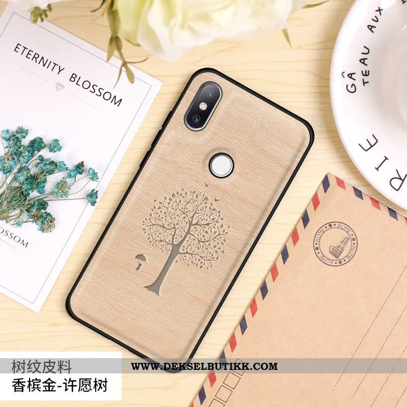 Deksel Xiaomi Mi Mix 2s Beskyttelse Silikon Nubuck Tre Oransje, Etui Xiaomi Mi Mix 2s Skinndeksel Bi