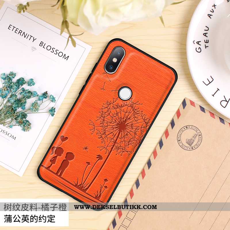 Deksel Xiaomi Mi Mix 2s Beskyttelse Silikon Nubuck Tre Oransje, Etui Xiaomi Mi Mix 2s Skinndeksel Bi