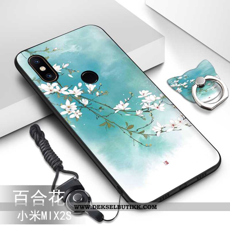 Deksel Xiaomi Mi Mix 2s Myke Mobiltelefon Hengende Ornamenter Liten Grønn, Etui Xiaomi Mi Mix 2s Sil