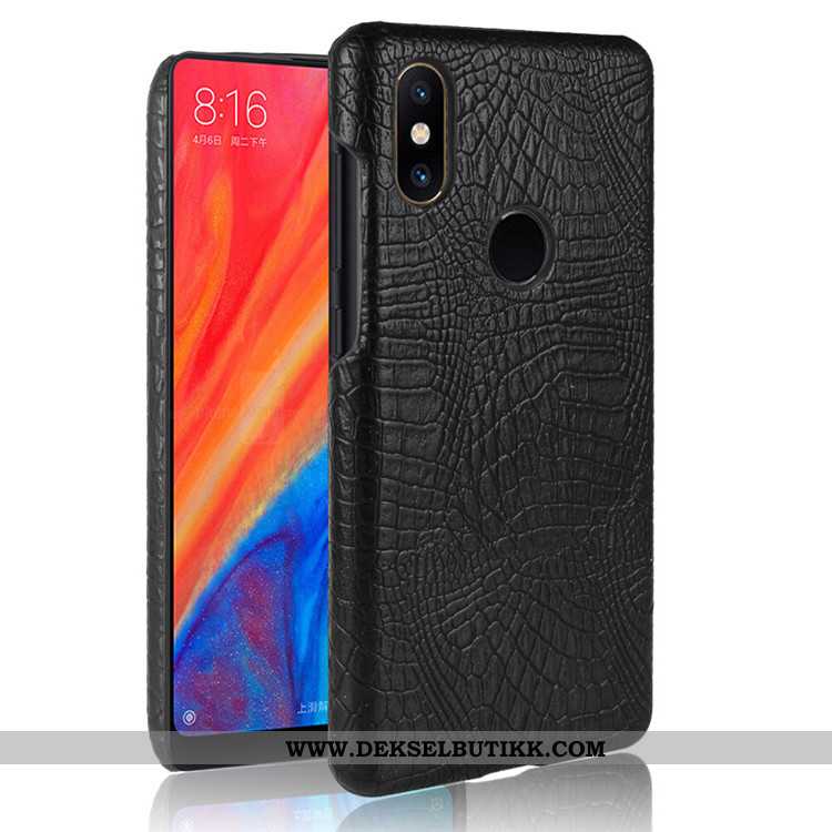 Deksel Xiaomi Mi Mix 2s Skinn Lær Kvalitet Mobiltelefon Liten Svart, Etui Xiaomi Mi Mix 2s Mønster T