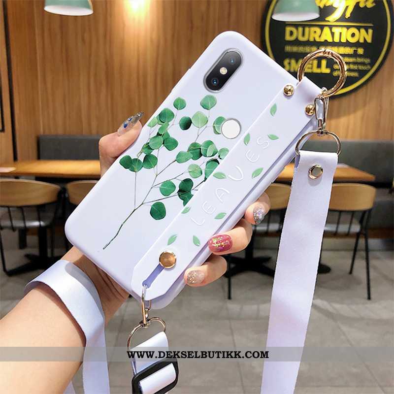 Deksel Xiaomi Mi Mix 3 Hengende Ornamenter Nubuck Blad Etui Grønn, Xiaomi Mi Mix 3 Myke Salg