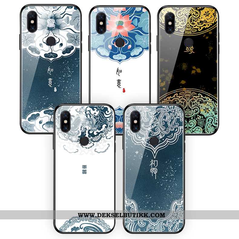 Deksel Xiaomi Mi Mix 3 Silikon Mobiltelefon Liten Blomster Blå, Etui Xiaomi Mi Mix 3 Glass Billige