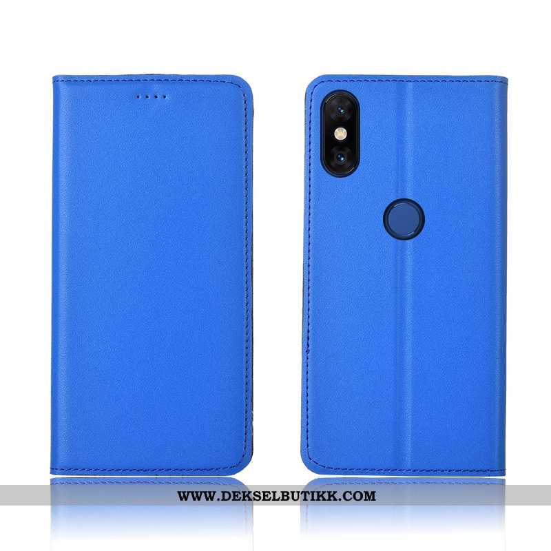 Deksel Xiaomi Mi Mix 3 Skinndeksel Etui Mobiltelefon Anti-fall Blå, Xiaomi Mi Mix 3 Skinn Billige