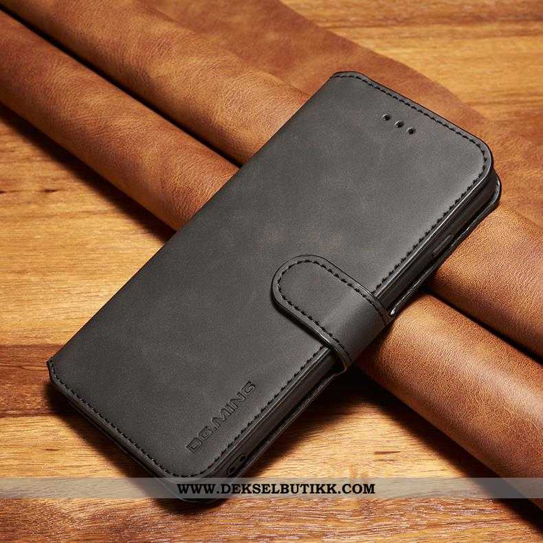 Deksel Xiaomi Mi Note 10 Beskyttelse Liten Skinn Business Svart, Etui Xiaomi Mi Note 10 Skinndeksel 