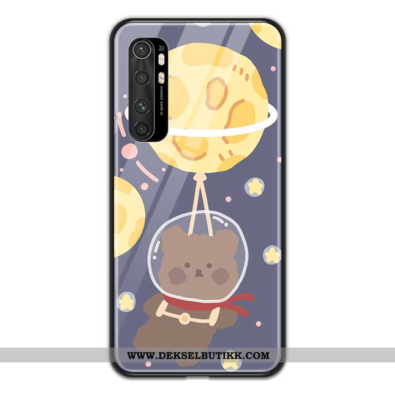 Deksel Xiaomi Mi Note 10 Lite Glass Mobiltelefon Gul Liten, Etui Xiaomi Mi Note 10 Lite Cartoon Tilb