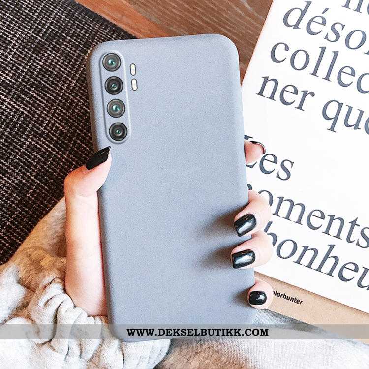 Deksel Xiaomi Mi Note 10 Lite Myke Enkel Anti-fall Ungdom Grå, Etui Xiaomi Mi Note 10 Lite Skjermbes