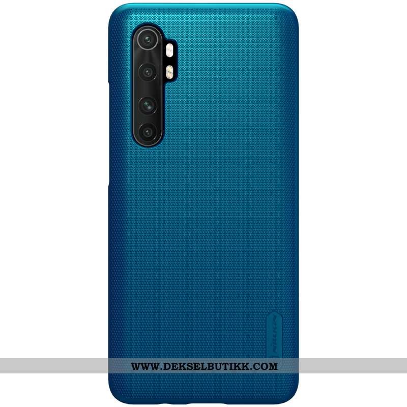 Deksel Xiaomi Mi Note 10 Lite Nubuck Gull Anti-fall Blå, Etui Xiaomi Mi Note 10 Lite Tynne Salg