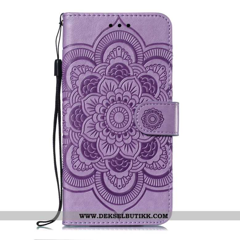 Deksel Xiaomi Mi Note 10 Myke Skinndeksel Anti-fall Folio Lilla, Etui Xiaomi Mi Note 10 Beskyttelse 