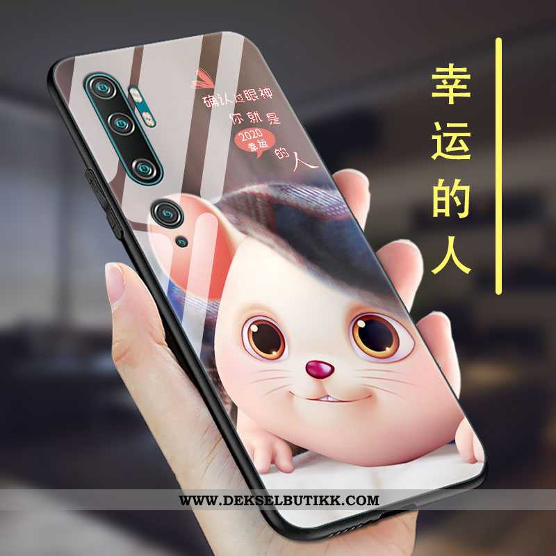 Deksel Xiaomi Mi Note 10 Silikon Trend Glass Lilla, Etui Xiaomi Mi Note 10 Beskyttelse Salg