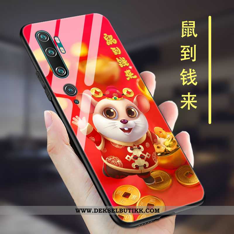 Deksel Xiaomi Mi Note 10 Silikon Trend Glass Lilla, Etui Xiaomi Mi Note 10 Beskyttelse Salg