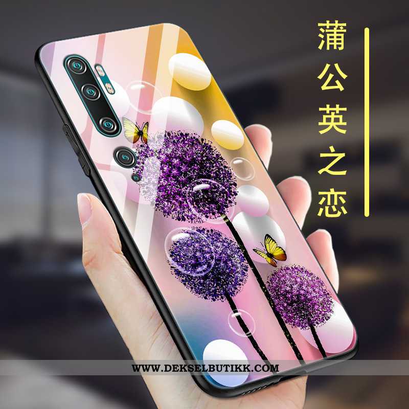 Deksel Xiaomi Mi Note 10 Silikon Trend Glass Lilla, Etui Xiaomi Mi Note 10 Beskyttelse Salg