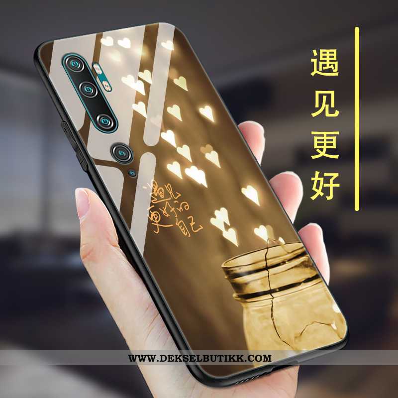 Deksel Xiaomi Mi Note 10 Silikon Trend Glass Lilla, Etui Xiaomi Mi Note 10 Beskyttelse Salg