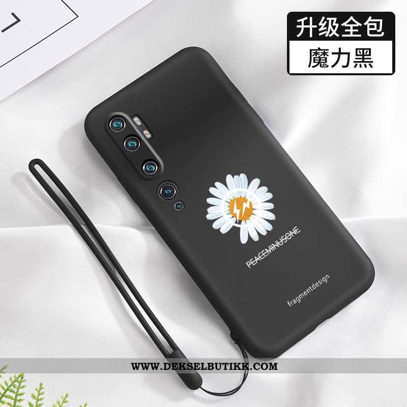 Deksel Xiaomi Mi Note 10 Silikon Tusenfryd Tilpass Svart, Etui Xiaomi Mi Note 10 Beskyttelse Tilbud