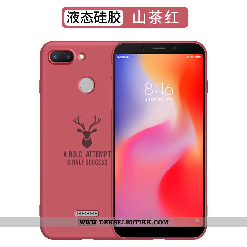 Deksel Xiaomi Redmi 6 Av Personlighet Myke Mobiltelefon Anti-fall Rød, Etui Xiaomi Redmi 6 Kreativ P