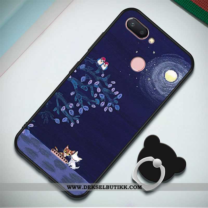 Deksel Xiaomi Redmi 6 Cartoon Mobiltelefon Liten Av Personlighet Blå, Etui Xiaomi Redmi 6 Myke Butik