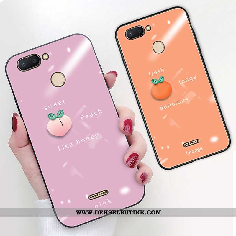 Deksel Xiaomi Redmi 6 Glass Mobiltelefon Beskyttelse Silikondeksel Rosa, Etui Xiaomi Redmi 6 Vakker 