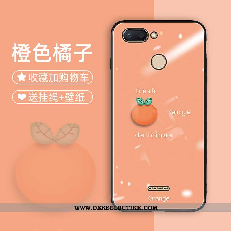 Deksel Xiaomi Redmi 6 Glass Mobiltelefon Beskyttelse Silikondeksel Rosa, Etui Xiaomi Redmi 6 Vakker 