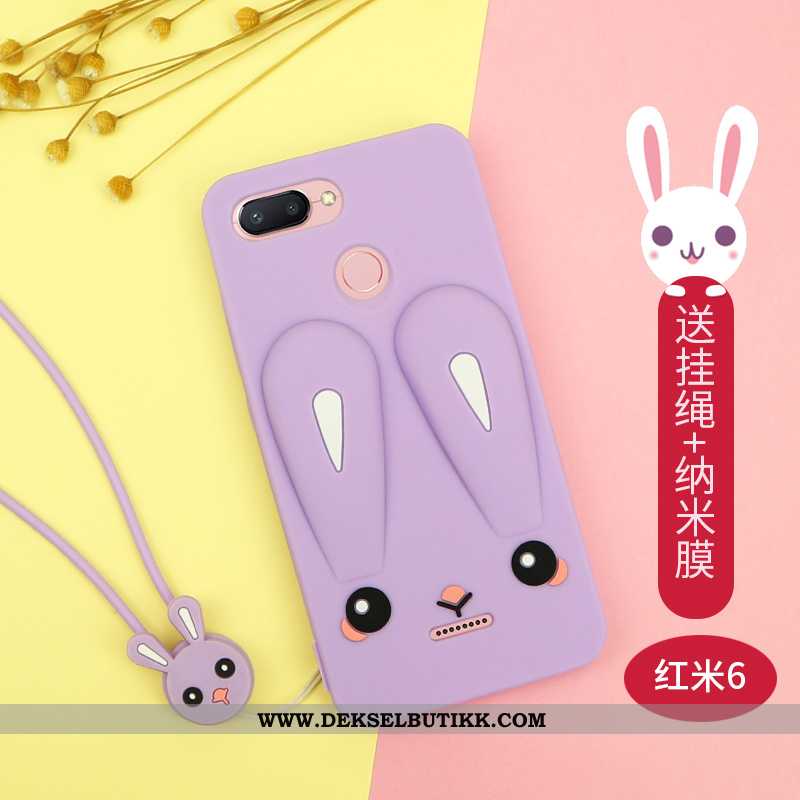 Deksel Xiaomi Redmi 6 Vakker Alt Inkludert Cartoon Beskyttelse Lilla, Etui Xiaomi Redmi 6 Trend Bill